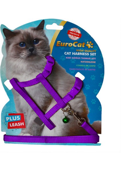 Kedi Göğüs Tasması Mor Nrmsa