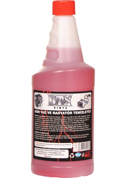 Solventsiz Ağır Yağ Sökücü ve Radyatör Temizleyici 1/1-3 Konsantre 1 Lt