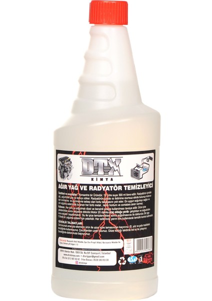 Solventsiz Ağır Yağ Sökücü ve Radyatör Temizleyici 1/1-3 Konsantre 1 Lt