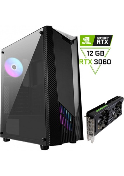 Msı Intel Core I5 12400F / Rtx 3060 12GB / 16 GB Ddr4 / 500 GB 3500 - 2100 Mb/s M2 SSD / Shıeldv1 / Gaming Masaüstü Pc