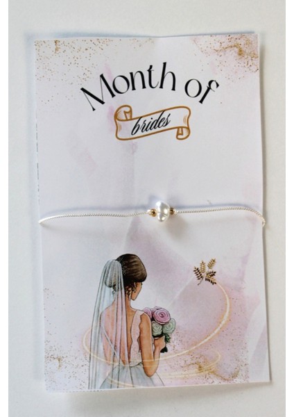 Şans Bilekliği - 20 Adet Kişiye Özel Kuşe Kartlı - Kına Hediyesi - Nikah Hediyesi - Bride Hediyesi modelleri