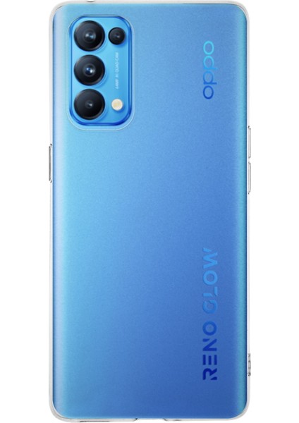 Oppo Reno 5 Pro Kapak 1mm Süper Silikon Şeffaf Kılıf