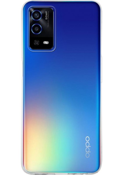 Oppo A55 Kapak 1mm Süper Silikon Şeffaf Kılıf