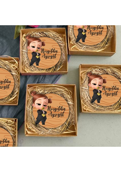 20 Adet Kişiye Özel Hediye Magnet Doğum Günü, Sünnet ve Parti Magneti Model 8785