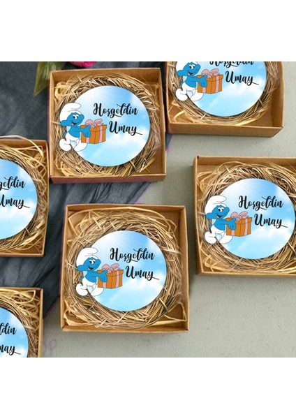 20 Adet Kişiye Özel Hediye Magnet Doğum Günü, Sünnet ve Parti Magneti Model 9035