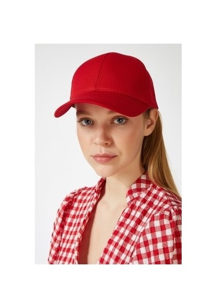 Unisex Arkası Ayarlı Kep Şapka Kırmızı