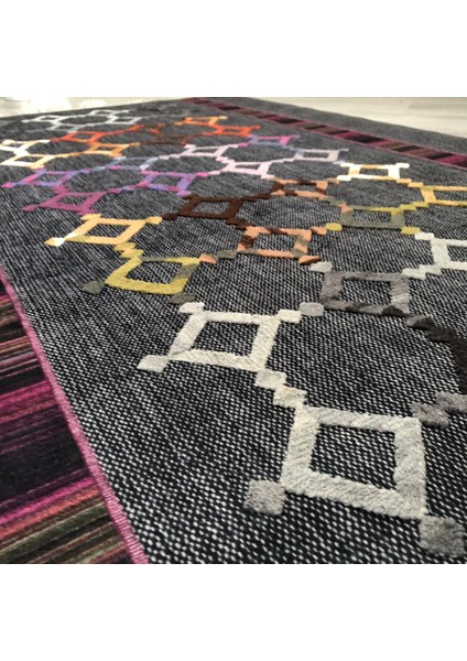 Vintage Nakış Işlemli Modern Kilim