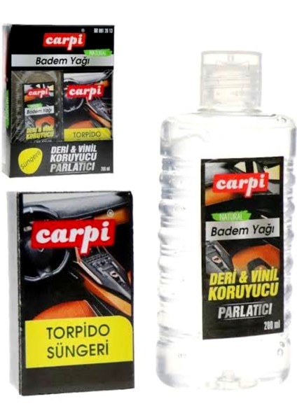 Vinil Deri Koruyucu Lastik Parlatıcı Badem Yağı-Süngerli 200ML modelleri