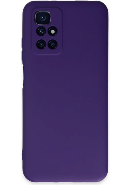 Xiaomi Redmi 10 Kılıf Nano Içi Kadife Silikon - Mor 300099