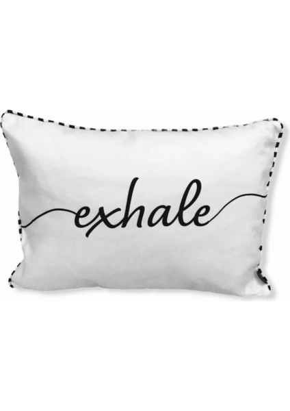Exhale Yazılı Kırlent Kılıfı (35X50)