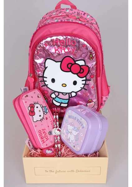 DEKOMUS İLE ÖZEL KUTULU LİSANSLI HELLO KITTY "PINK LOVE" KIRTASİYE VE OKUL SETİ indirimleri