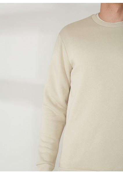 Only & Sons O Yaka Krem Erkek Sweatshırt Onsceres Crew Neck Noos