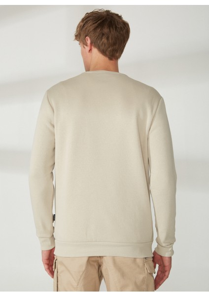 Only & Sons O Yaka Krem Erkek Sweatshırt Onsceres Crew Neck Noos