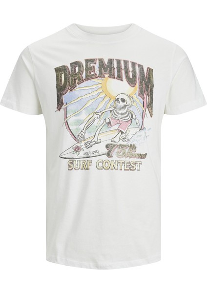 Jprbluvıntage Tee Tg Beyaz Erkek T-Shirt 12239252-Cloud