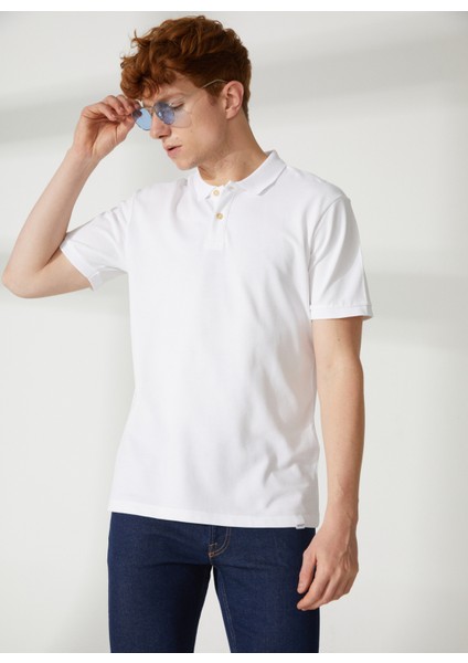 Rıders By Lee Beyaz Erkek Polo T-Shirt