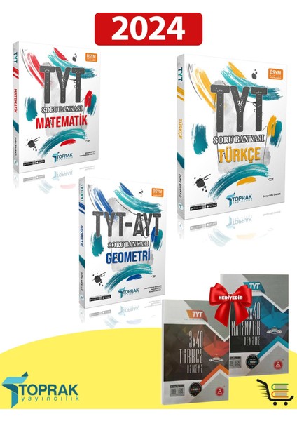 Tyt Matematik-Geometri-Türkçe Soru Bankası Seti Hediyeli!