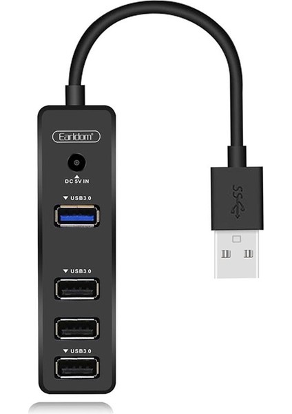 Earldom HUB07 Tak Çalıştır 3 Adet USB 2.0 ve 1 Adet USB 3.0 Çıkışlı USB Çoklayıcı