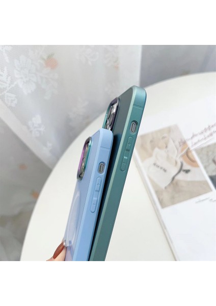 Apple iPhone 12 Pro Max Kılıf Mat Hissli Kaymaz Doku Magsafe Wireless Göz Alıcı Stil Kapak