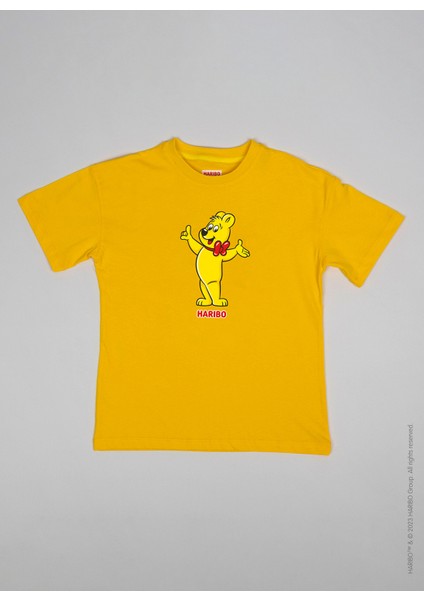 Baskılı Sarı Erkek Çocuk T-Shirt HRBTXT107 modelleri