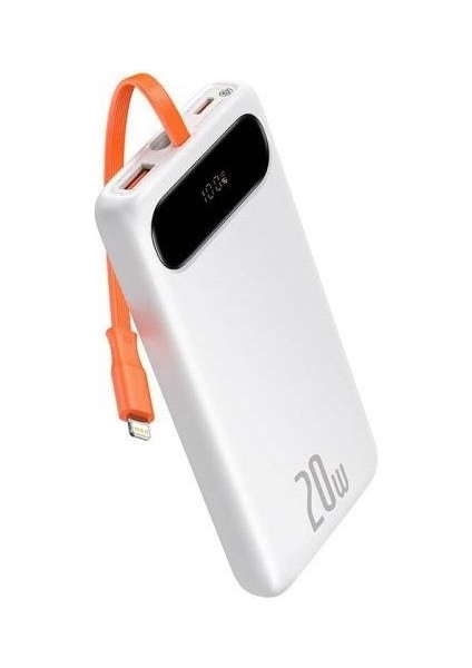 Iphone Kablolu Dijital Göstergeli 20W 10000MAH Powerbank Iphone 11 12 13 14 Pro Max Şarj Powerbank