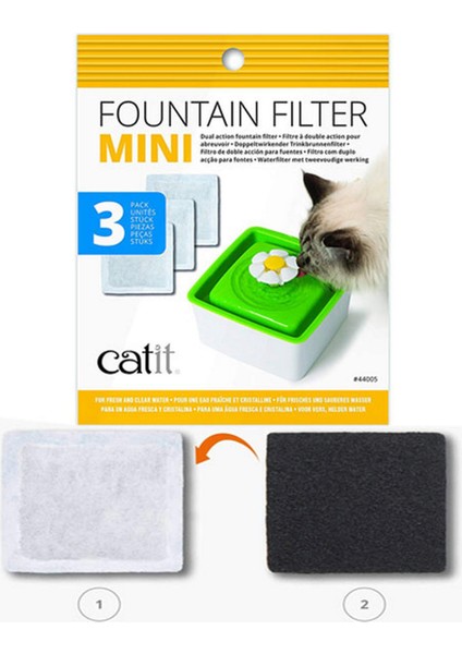 Catit Kedi Suluğu Filtresi 3 Lü #43735W Nrmsa