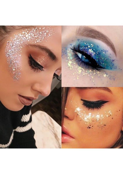 Jel Form Göz Saç Vücut Yüz Tırnak Parlak Glitter Set