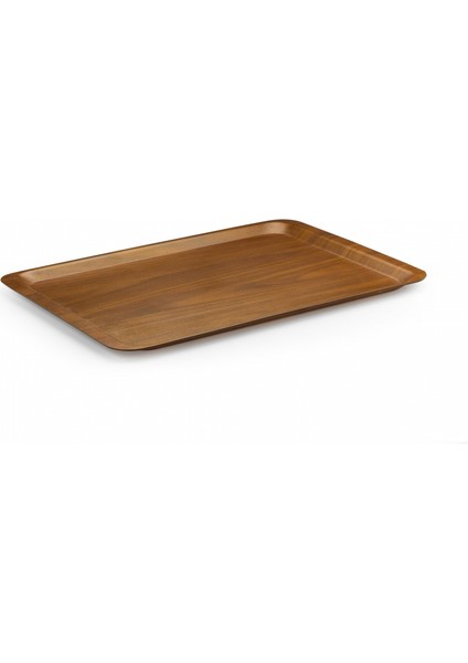 Lamine Ahşap Sade Tepsi 6 Adet 27X38 cm Ceviz TF2738SWM