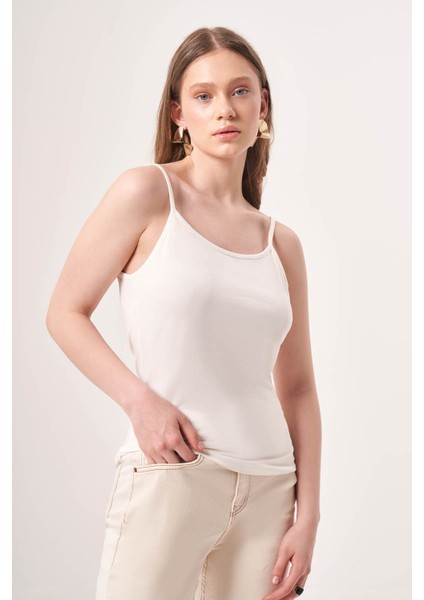 Basic Ip Ekru Askılı Atlet fiyatları