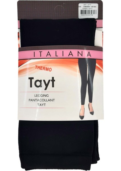 İtaliana Siyah Kadın Termo Tayt