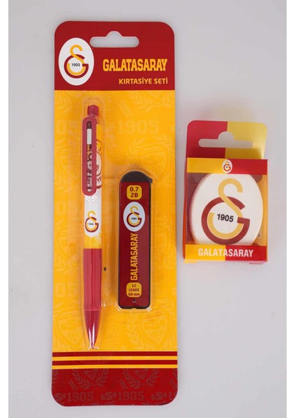 LİSANSLI GALATASARAY VERSATİL UÇLU KALEM , 0.7 MM UÇ VE SİLGİ SETİ