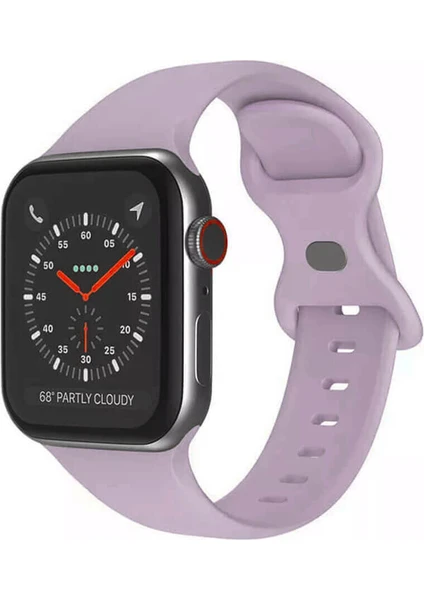 Apple Watch 1, 2, 3, 4, 5, 6, 7, 8, Se Silikon Kordon Kayış - S-M Beden 38/40/41MM - Lavanta