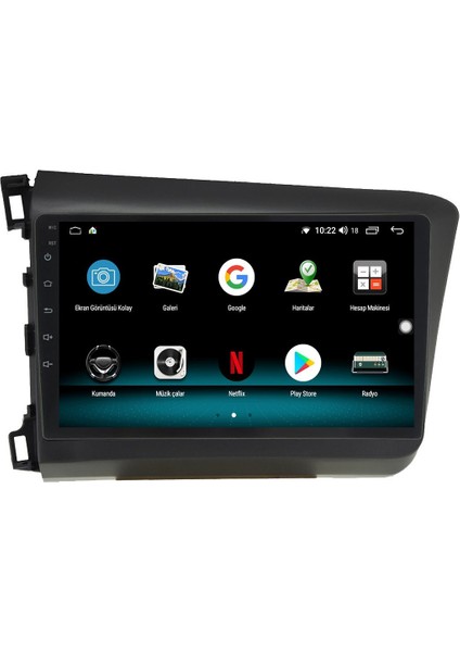 Honda Civic Fb7 Android 12 Multimedya Carplay 8gb Ram + 128GB HDD Navigasyon Ekran fırsatları