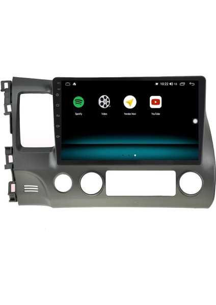 Honda Civic Fd6 Android 12 Multimedya Carplay 8gb Ram + 128GB HDD Navigasyon Ekran
