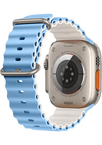 Apple Watch 38-40-41MM Krd-28 Ocean Çift Renkli Açık Mavi Kordon fiyatları