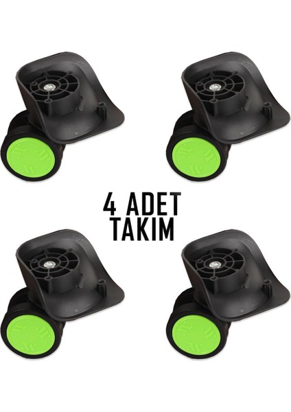 Valiz Tekerleği Çift Teker 01 4 Adet Yeşil