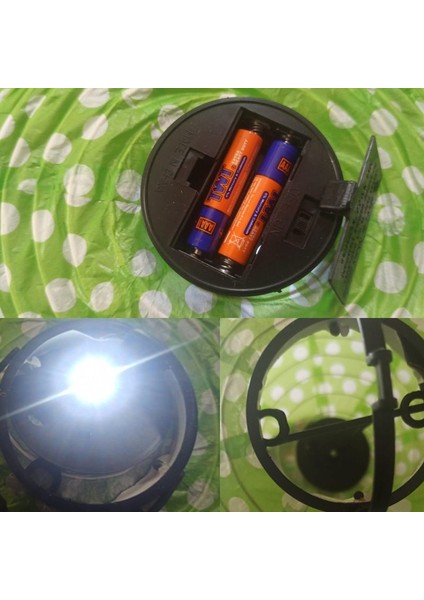 20 cm LED Işıklı Kağıt Japon Feneri Yeşil Üzeri Beyaz Puanlı Renk 1 Adet Hawaretro modelleri