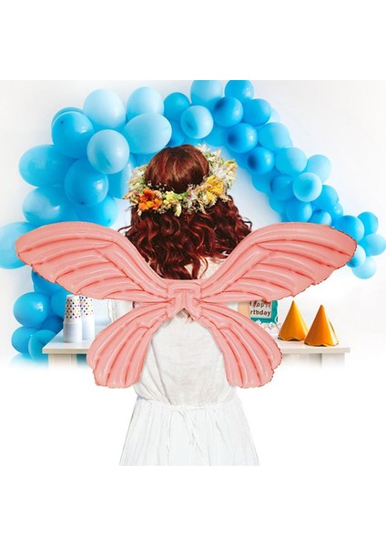 Kelebek Kanadı Şekilli Folyo Balon Pembe Renk 84 x 60,5 cm 1 Adet Hawa modelleri