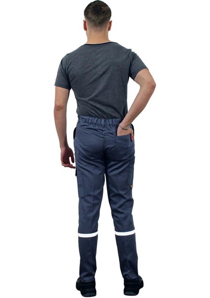 PF04Y Unisex Gri Fermuarlı Gabardin Yazlık Pantolon