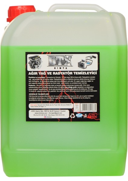 Solventsiz Ağır Yağ Sökücü ve Radyatör Temizleyici 1/1-3 Konsantre 5 Litre