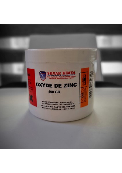 Çinko Oksit 500 gr (Oxyde De Zinc)