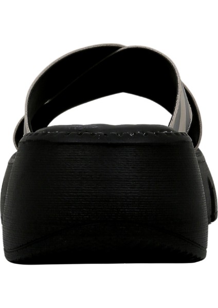 Kadın Vegan Deri Çok Renkli Kalın Taban Terlik - Let's Find a Place to Get Lost Tasarım indirimleri