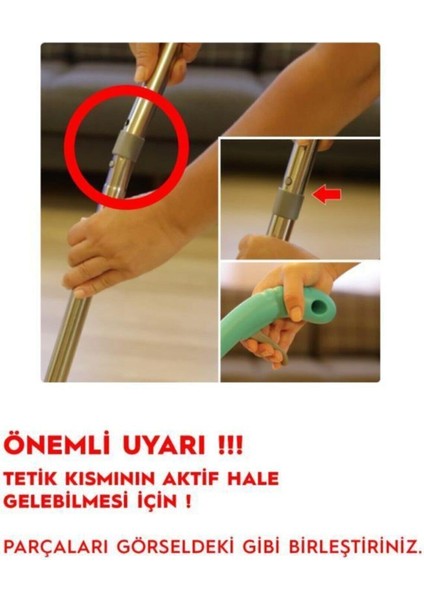 Shıny Sprey Mop+ Yedek Mop Somon