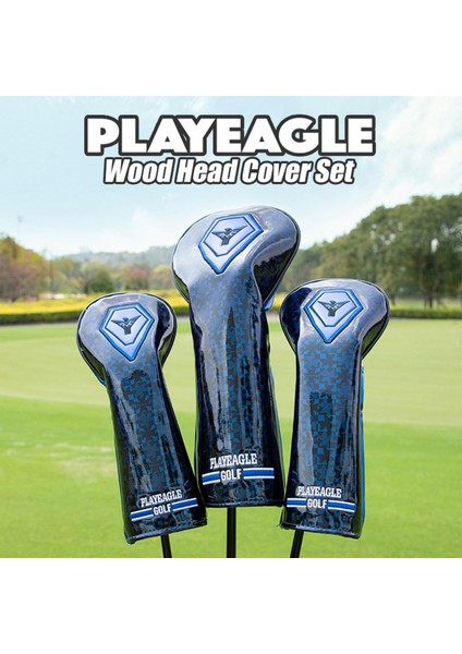 4x Su Geçirmez Dayanıklı Golf Kapağı Fairway Kulüp Sürücüsü Headcover 3pcs Mavi (Yurt Dışından) fiyatları