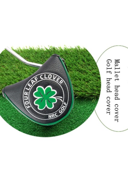 Golf Mallet Putter Kafa Kapağı ile Kapatma Siyahı (Yurt Dışından)