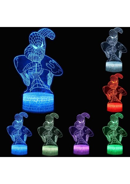 3D Gece Lambası Dokunmatik Masa Masa Lambası Üç Desen 7 Renk Akrilik Düz ve Abs Çatlak Tabanlı ve Çocuklar Çocuklar Için USB Kablolu Optik Illüzyon Işıkları (Yurt Dışından) fiyatları