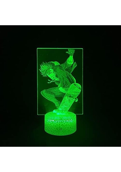 Sk8 Infinity Anime 3D Gece Lambası Erkek 16 Renk Kız Odası Dekoru Illusion LED Lamba USB Manga Reki x Langa Şekil Uygun Çocuk Hayranları Yılbaşı Hediyeleri (Sk8 The Infinity 2) (Yurt Dışından)