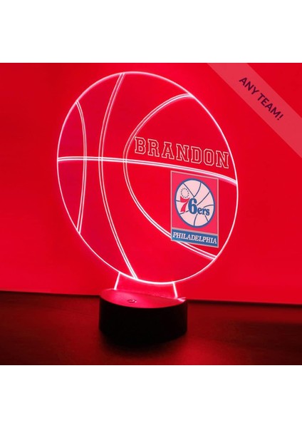 Basketbol Spor Gece Işığı Masa Masa Lambası Spor Kask LED El Yapımı Uzaktan Kumandalı Kişiselleştirilmiş Büyük Hediye (Ph 76ER) (Yurt Dışından)