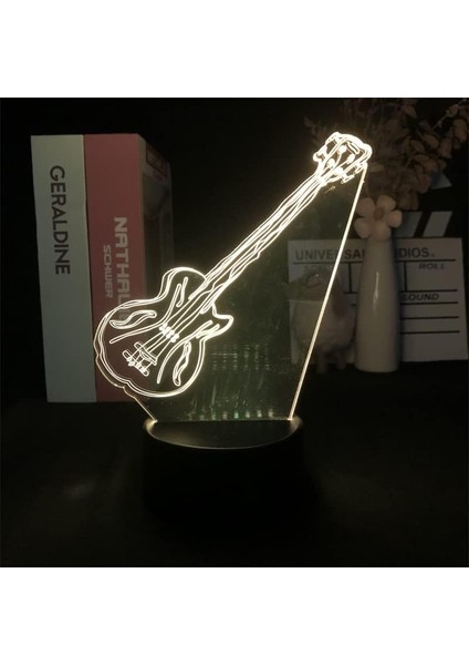 Çocuklar Için Gece Lambası, 3D Illüzyon Gece Lambası, Renk Değişimi Gece Lambası 3D LED Gece Lambası 7 Renkli Işıklı Müzik Piyano Ev Dekoru Işığı Inanılmaz Görsel Optik Enstrüman (Yurt Dışından)