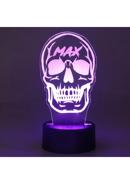 3D Işık, 7 Renkli Kafatası USB Powered LED Gece Lambası, Yatak Odası Için Doğum Günü Hediyesi (Yurt Dışından) fırsatları