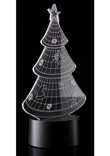 3D LED Noel Ağacı Lazer Kesim Işığı | USB ile Çalışan Çok Renkli Gece Lambası Masa Oyuncağı (Yurt Dışından) modelleri